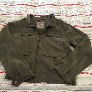 Army green zip up jacket. New with no tags.